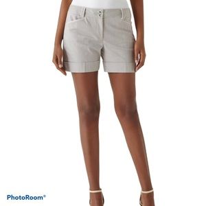 White House Black Market George Stripe Shorts